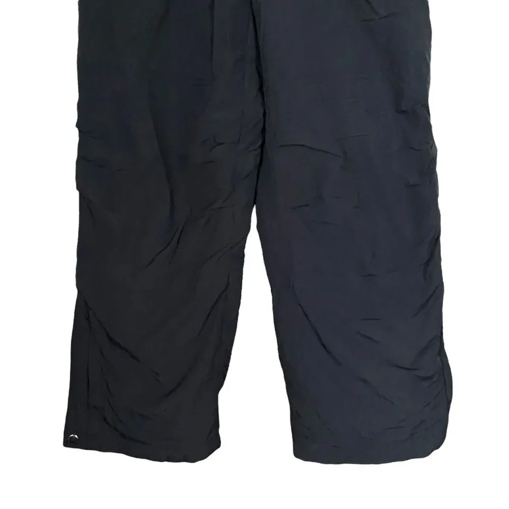 Gap Kids Snow Pants Black Yellow Trim Size Large (10) Side Button Zipper Unisex